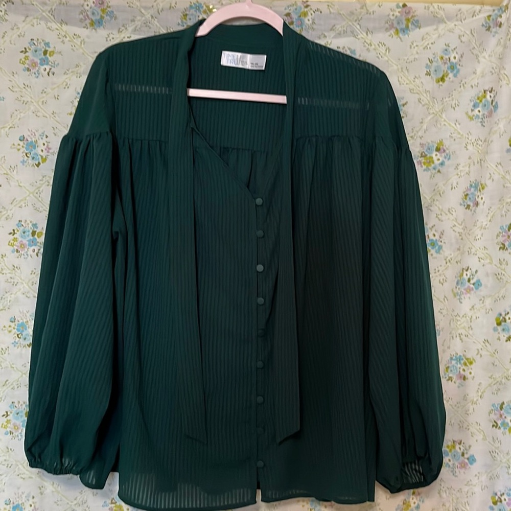 Pretty Emerald Green Dressy Top